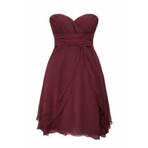 Bill Levkoff Red Sweetheart Strapless Dress XS Formal